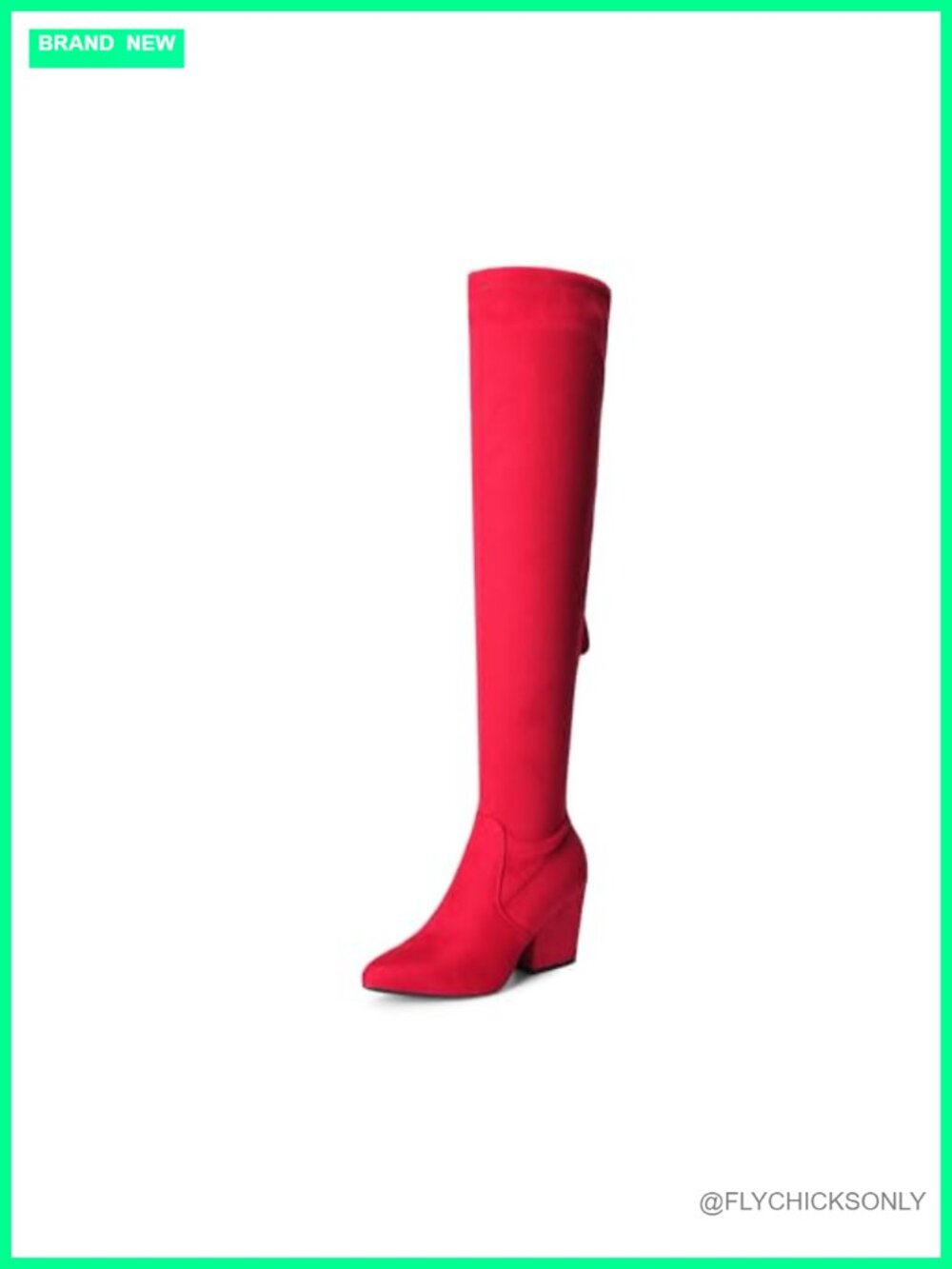 Women's Over the Knee High Heeled Boots Pointed Toe